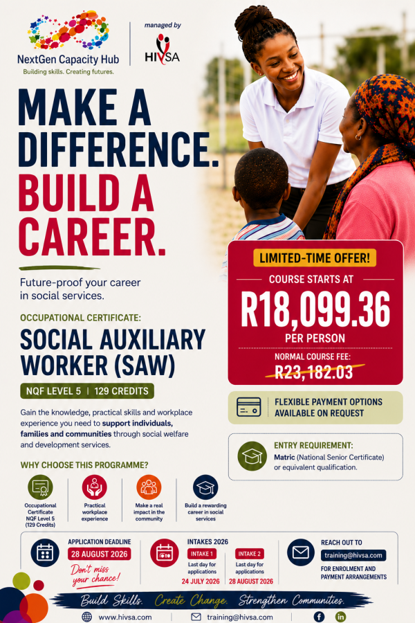 Occupational Certificate: Social Auxiliary Worker